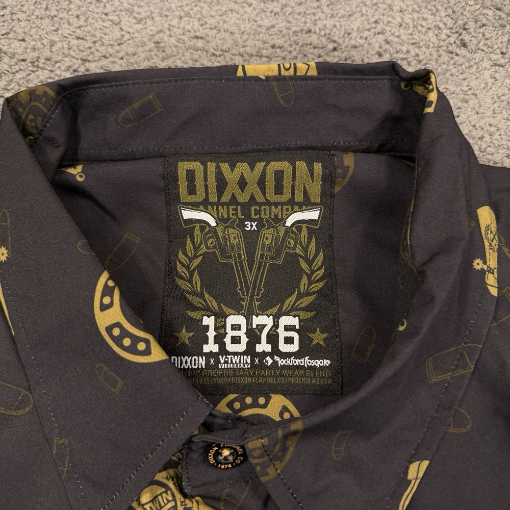 Dixxon Flannel V Twin 1876 Shirt Men 3XL XXXL Black Limited Edition Western - Picture 3 of 11
